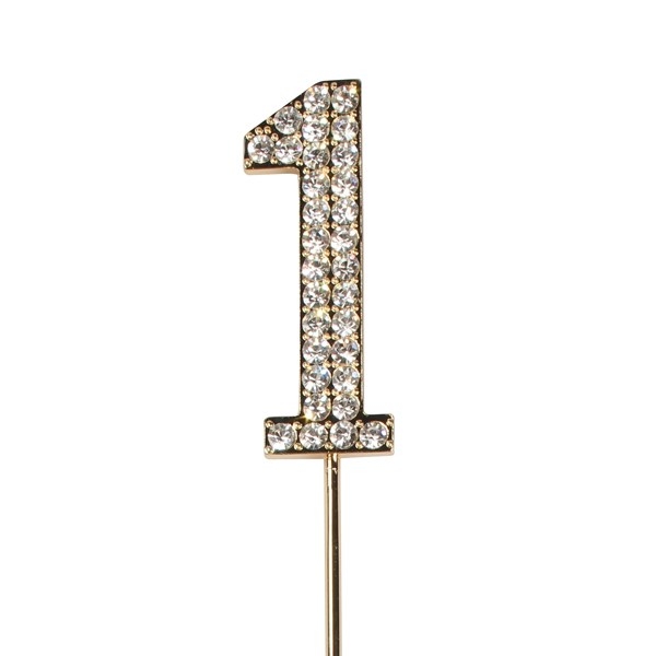 Diamante Number Pic Gold - 1